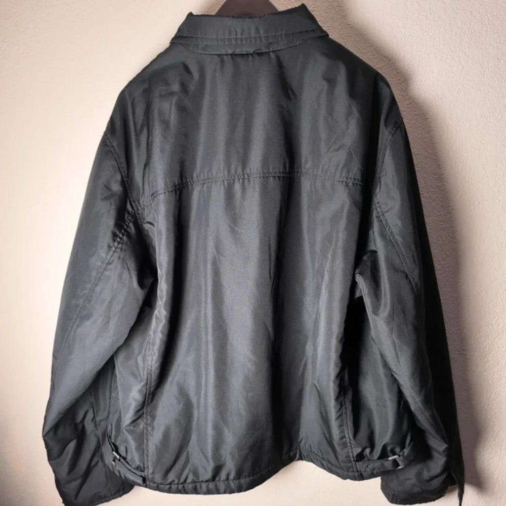 VINTAGE GUESS Mens Black Full Zip‎ Jacket Lightweight Casual Outerwear XL